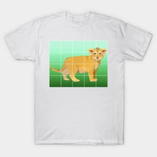 Geometric lion cub art T-Shirt